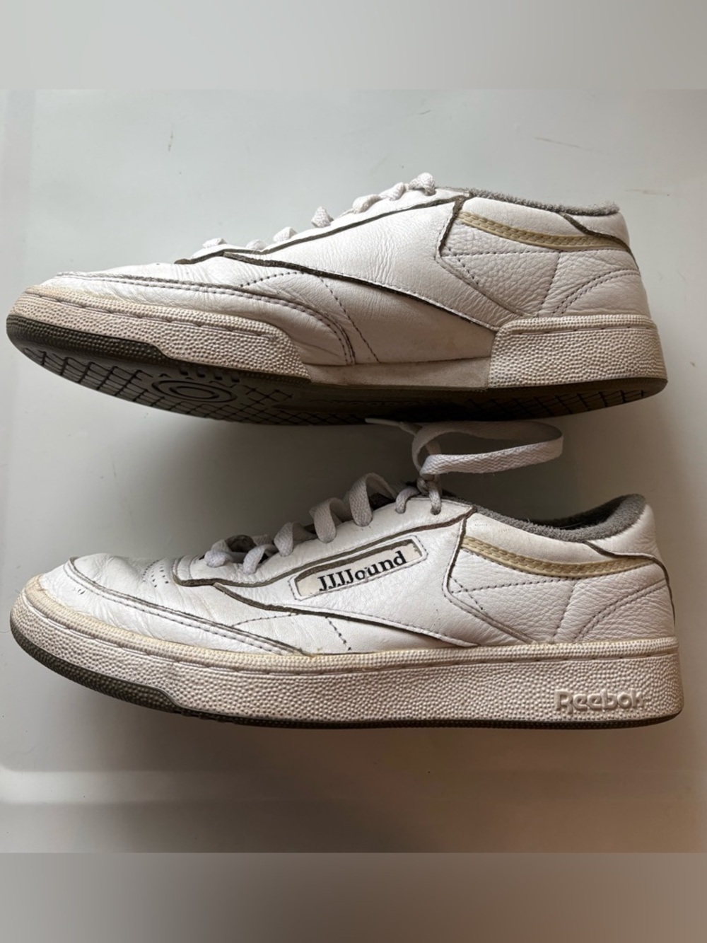 Reebok JJJJound Club C 85 white and cream sneakers ( 7M, 8W)